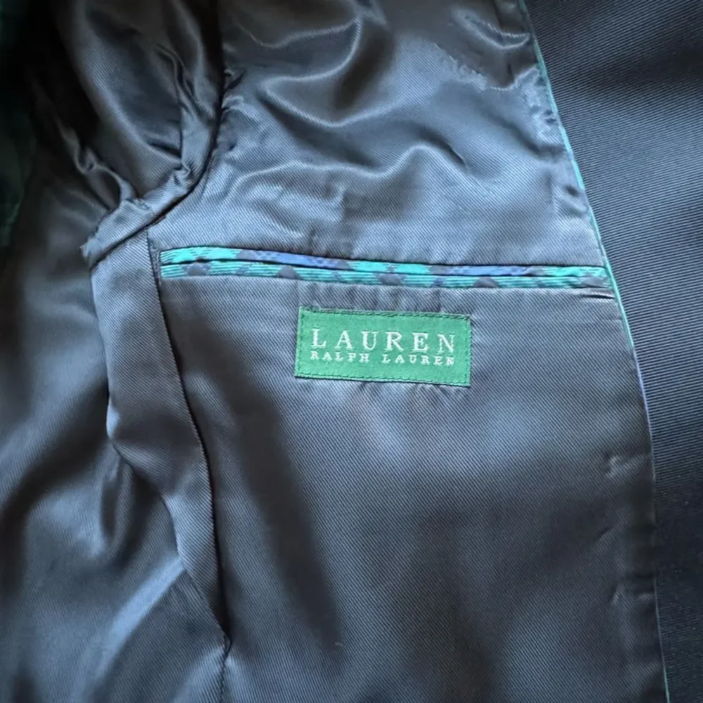 RALPH LAUREN tux tuxedo jacket plaid lining